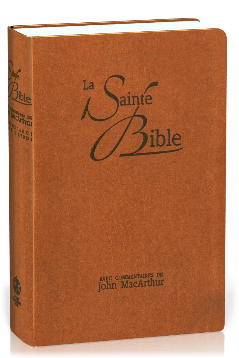 Bible D Tude Segond Neg Macarthur Marron Couverture Souple Vivella