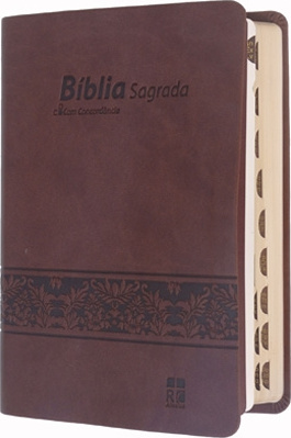 Portugais Bible Almeida R Vis E Corrig E Simili Cuir Brune