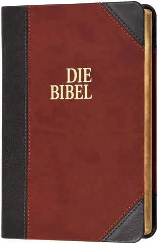 Allemand, Bible Schlachter 2000 [poche] références, parallèles, duotone gris-brun, tr.or