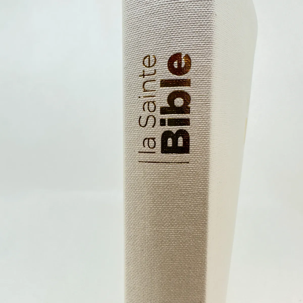 Bible Segond NEG compacte - couverture souple, toile blanche nacrée, tranches or