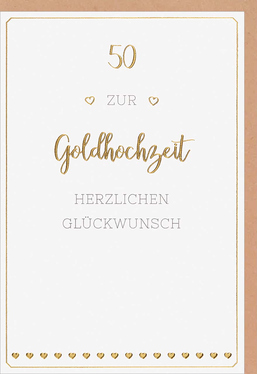 Doppelkarte 50 Goldhochzeit NC