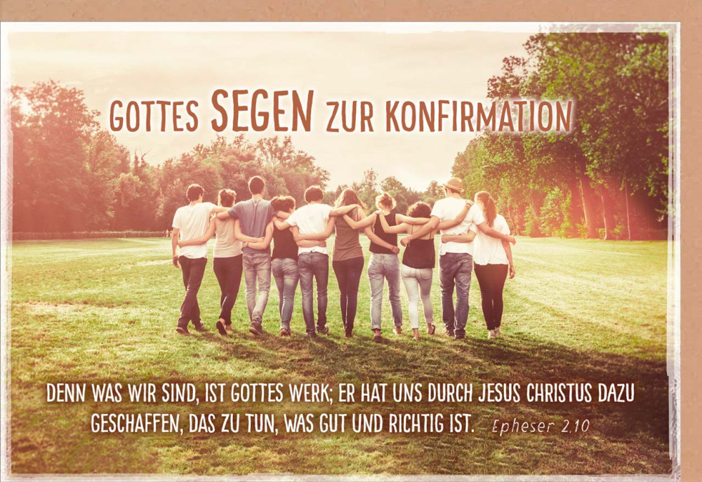 Doppelkarte Konfirmation Was wir sind ist Gottes Werk