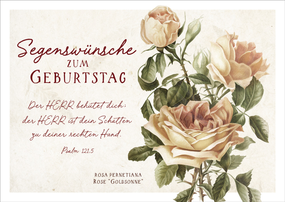 Postkarte Zu deiner rechten Hand - Rose