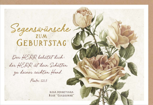 Doppelkarte Zu deiner rechten Hand - Rosen GF