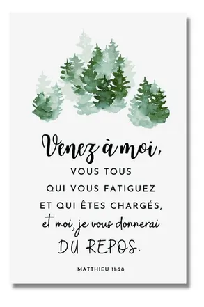 Tableau aluminium "Venez à moi…" Matthieu 11.28 - Moyen modèle