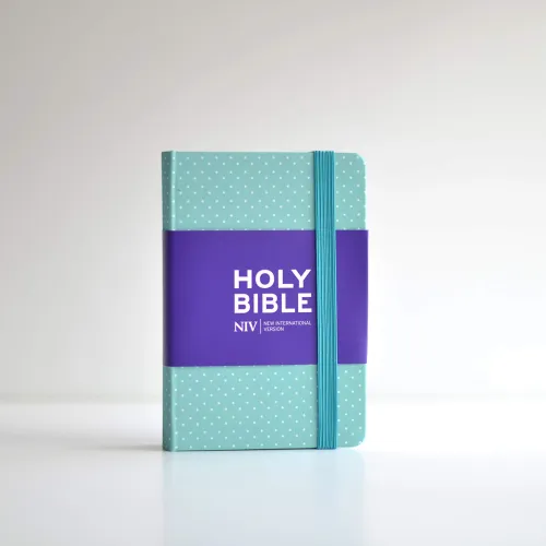Anglais, Bible NIV, Pocket - Mint Polka-Dot Notebook Bible