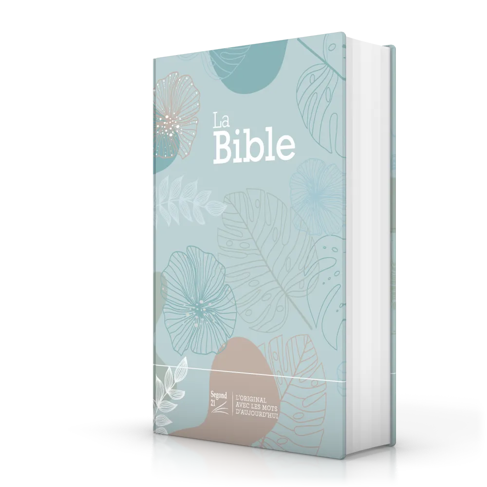 Bibel Segond 21, französisch (Premium Style) - gestepptes Hardcover aus Canvas mit Blättermuster