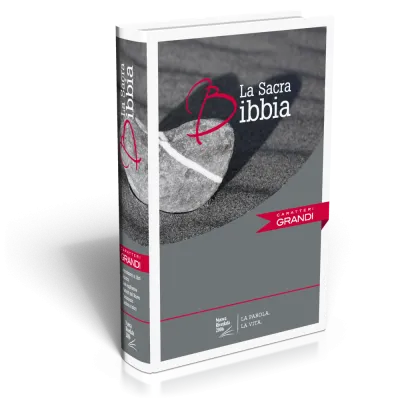 Italien, Bible NR2006 gros caractères - modèle rigide illustré "coeur"
