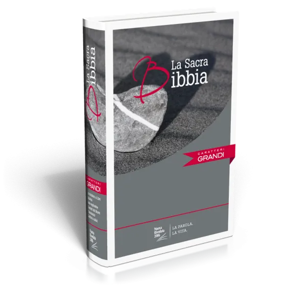 Italien, Bible NR2006 gros caractères - modèle rigide illustré "coeur"