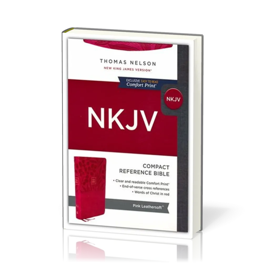 Anglais, Bible NKJV, End-of-Verse Reference Bible, Compact, Red Letter Edition, Comfort Print