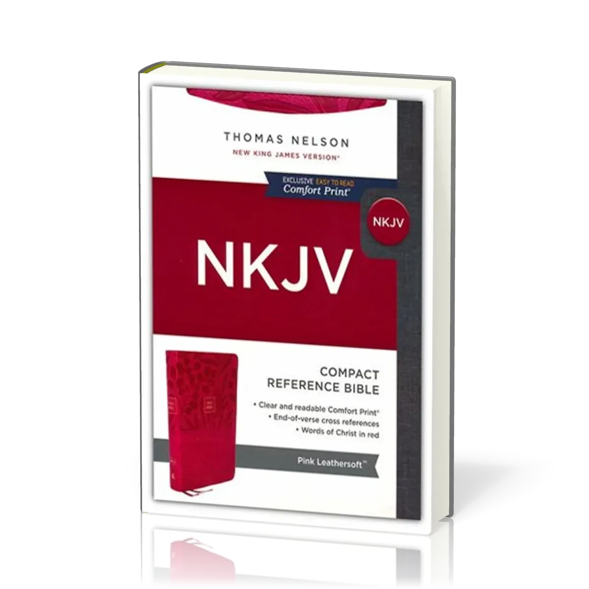 Anglais, Bible NKJV, End-of-Verse Reference Bible, Compact, Red Letter Edition, Comfort Print