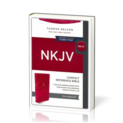 Anglais, Bible NKJV, End-of-Verse Reference Bible, Compact, Red Letter Edition, Comfort Print