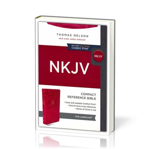 Anglais, Bible NKJV, End-of-Verse Reference Bible, Compact, Red Letter Edition, Comfort Print