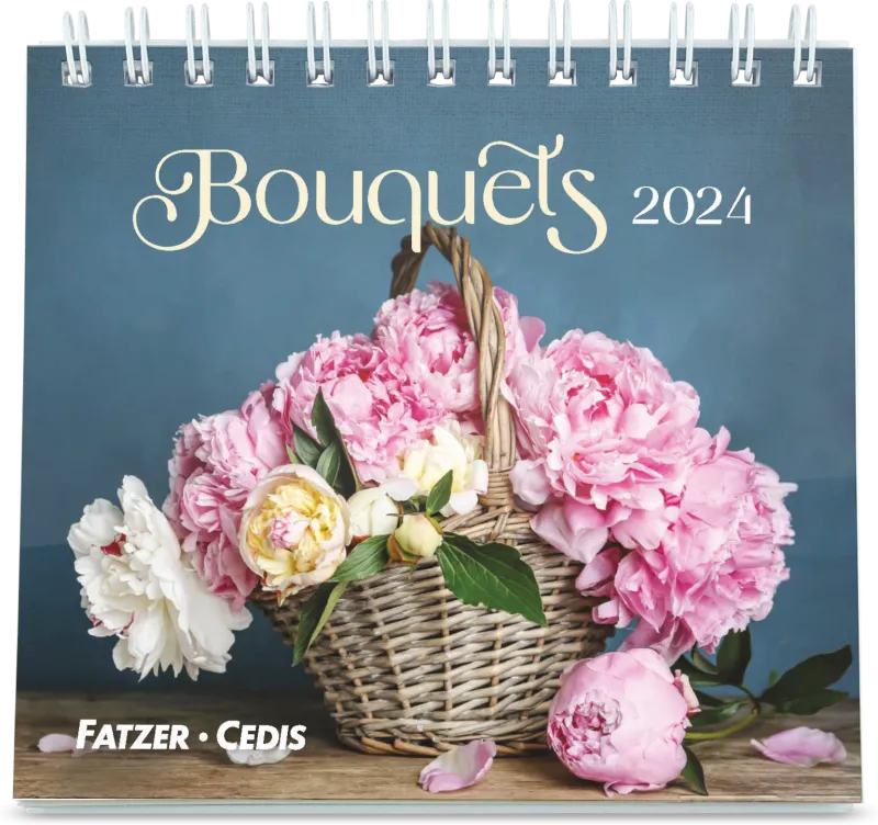Bouquets - Petit calendrier avec 12 belles photos de bouquets