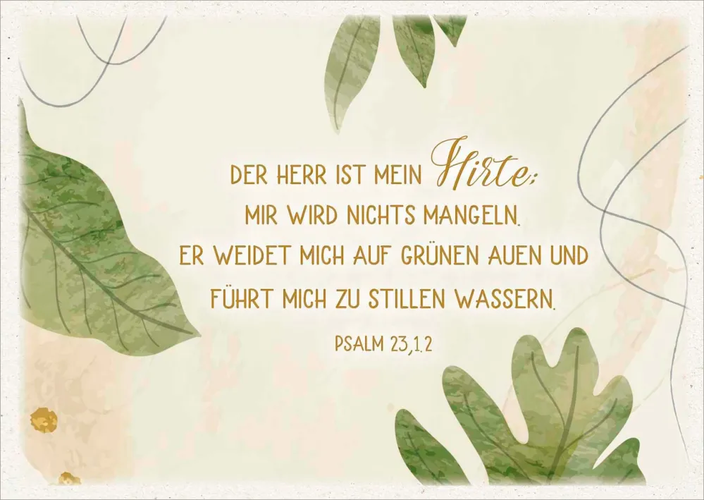 Postkarte Der Herr ist mein Hirte GF