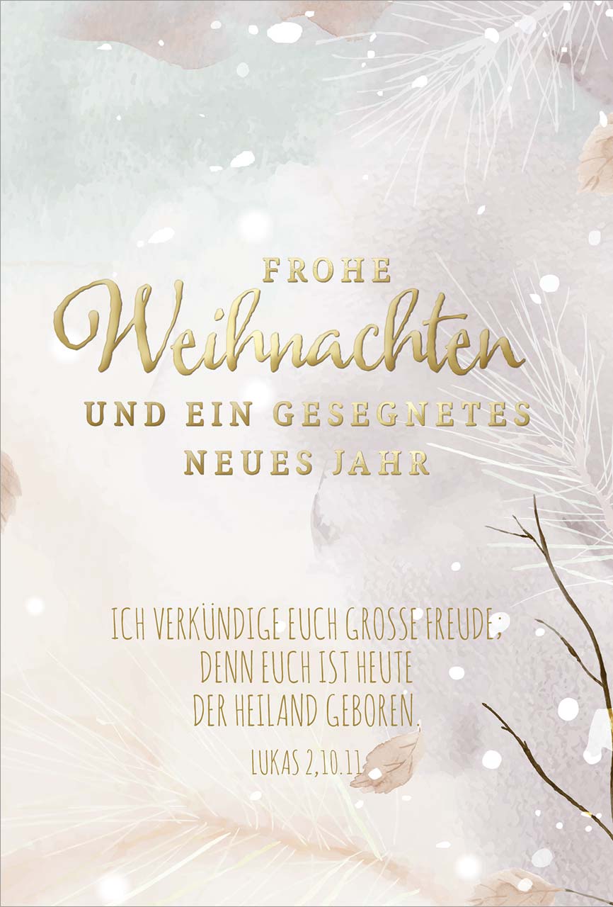 Postkarte Weihnachten Ich verkündige euch große Freude