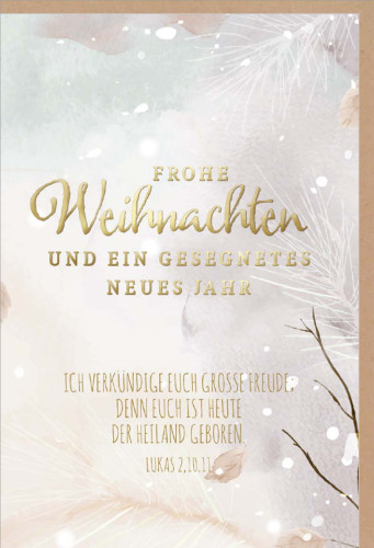 Faltkarte Weihnachten Ich verkündige euch große Freude GF