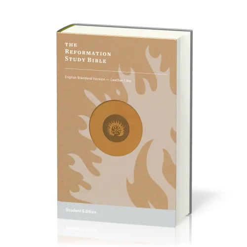Anglais, Bible English Standard Version, Reformation Study Bible, Student Edition, similicuir, beige