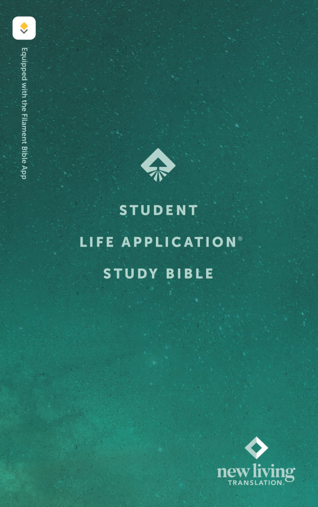 Anglais, Bible d'étude NLT, Student Life Application Study Bible - cartonnée, verte + Filament app