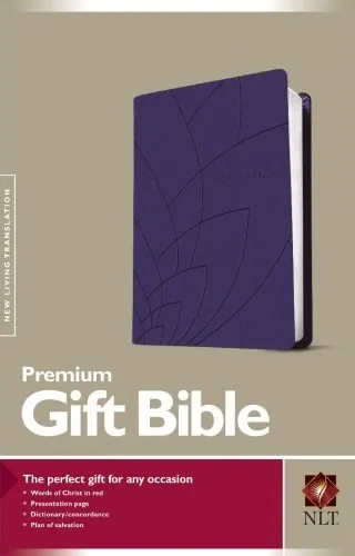 Anglais, Bible, New Living Translation, couverture violette/pétales -  NLT Premium Gift Bible