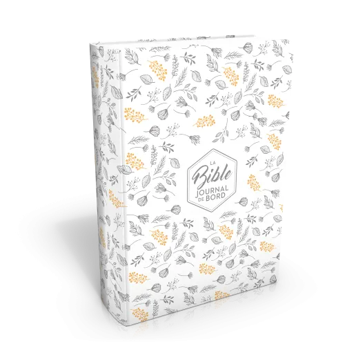 Segond 21 Bibel, Tagebuch, französisch - Softcover, Leinen weiß mit goldenen Mustern