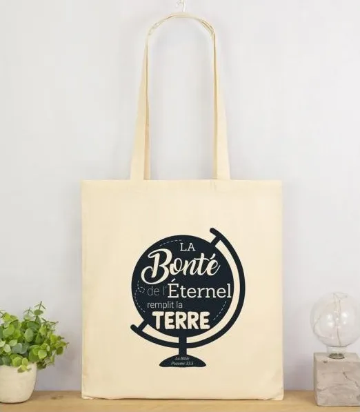 Tote bag coton écru  Ps 33.5 L'Eternel est ma lumiè

    Nouveautés
    Bibles...