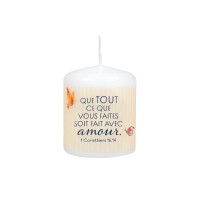 Petite bougie motif fleuri - Mot d’ordre 2024