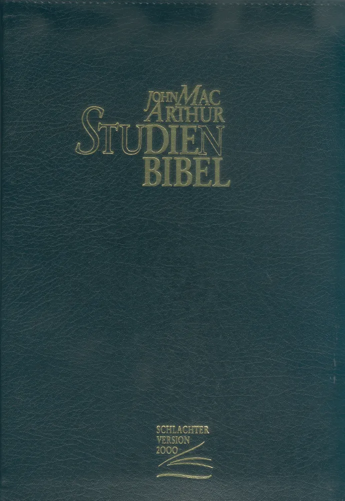 ALLEMAND, BIBLE SCHLACHTER 2000 ETUDE MACARTHUR, FIBROCUIR, TR. OR, FERM. ÉCLAIR, NOIR