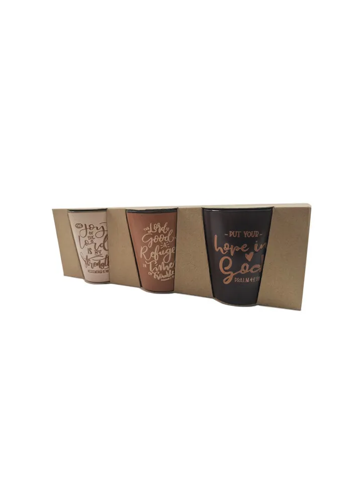 Set de 3 tasses "nature"
