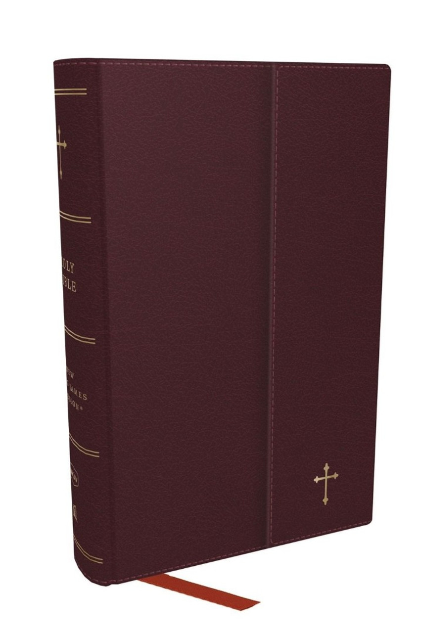 Anglais, Reference Bible NKJV - compact, bordeaux