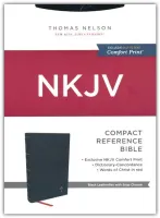 Anglais, Bible, NKJV, compacte souple noire, fermeture magnétique, références parallèles, paroles...