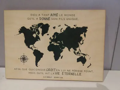 Cadre bois - Monde