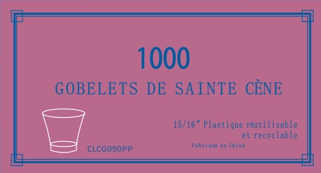 Gobelets en prolypropylène rose x 1000 - [article de Sainte-Cène]