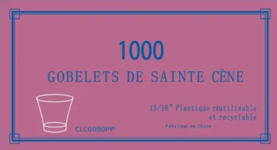 Gobelets en prolypropylène rose x 1000 - [article de Sainte-Cène]