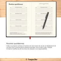 Agenda Tempus Deo Noir avec reliure cousue - Nouvelle version