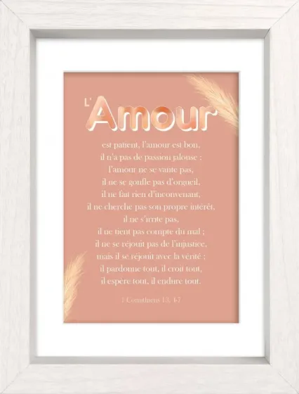 Mon cadre inspiration, "L'amour est patient…" - 1 Corinthiens 13