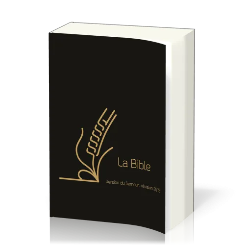 Bible Semeur 2015, compacte, noire - couverture souple, cuir, tranche or