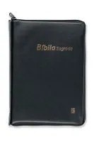 Portugais, Bible Almeida RC, révisée et corrigée - couverture vinyle noir, fermeture éclair