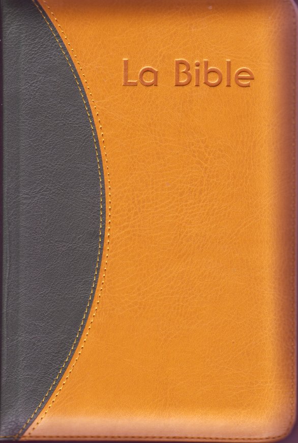 Bible Semeur 2000, duo vert ocre - couverture souple, vivella, avec zipper 