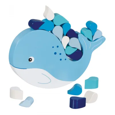 Jeu d'équilibre baleine - En bois