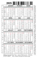 Calendrier format carte de crédit - Motif Paysage (1 Samuel 2.1)