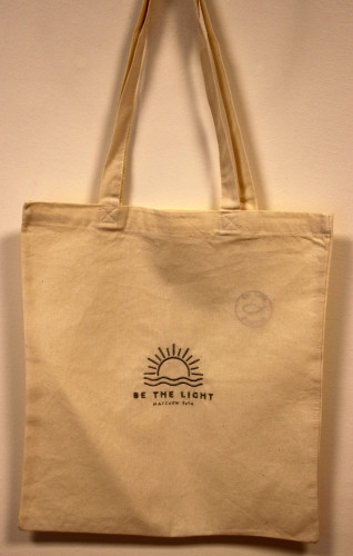 Tote-bag "Be the light" soleil - brodé