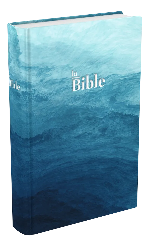 Bible Darby, format compact, bleu quadri - couverture rigide