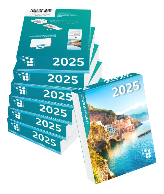 Calendrier La Bonne Semence - support pliant, à effeuiller