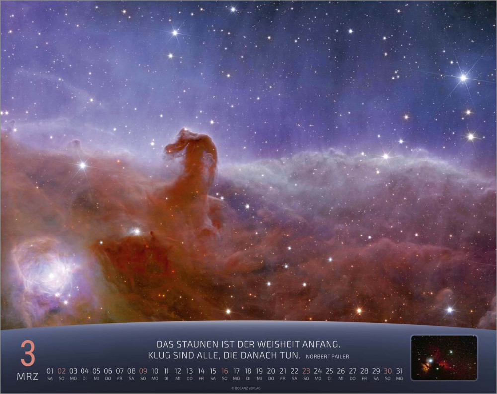 Kalender Du bist nicht fern - Das Universum - ein Gedanke Gottes, Super-Wandkalender