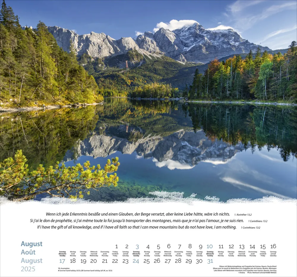 Berge dreisprachig: Deutsch, Französisch, Englisch - Wandkalender Berge dreisprachig: Deutsch, Französisch, Englisch - Wandkalender