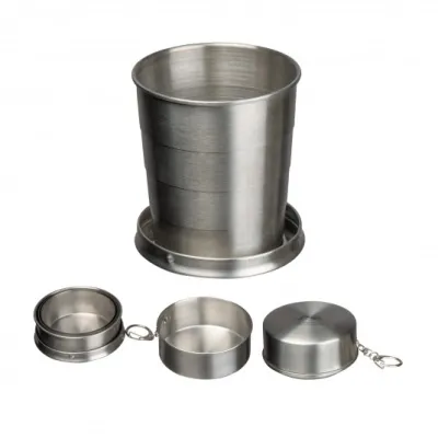 Gobelet pliable en inox « Fortifie-toi et prends courage » Jos. 1.9