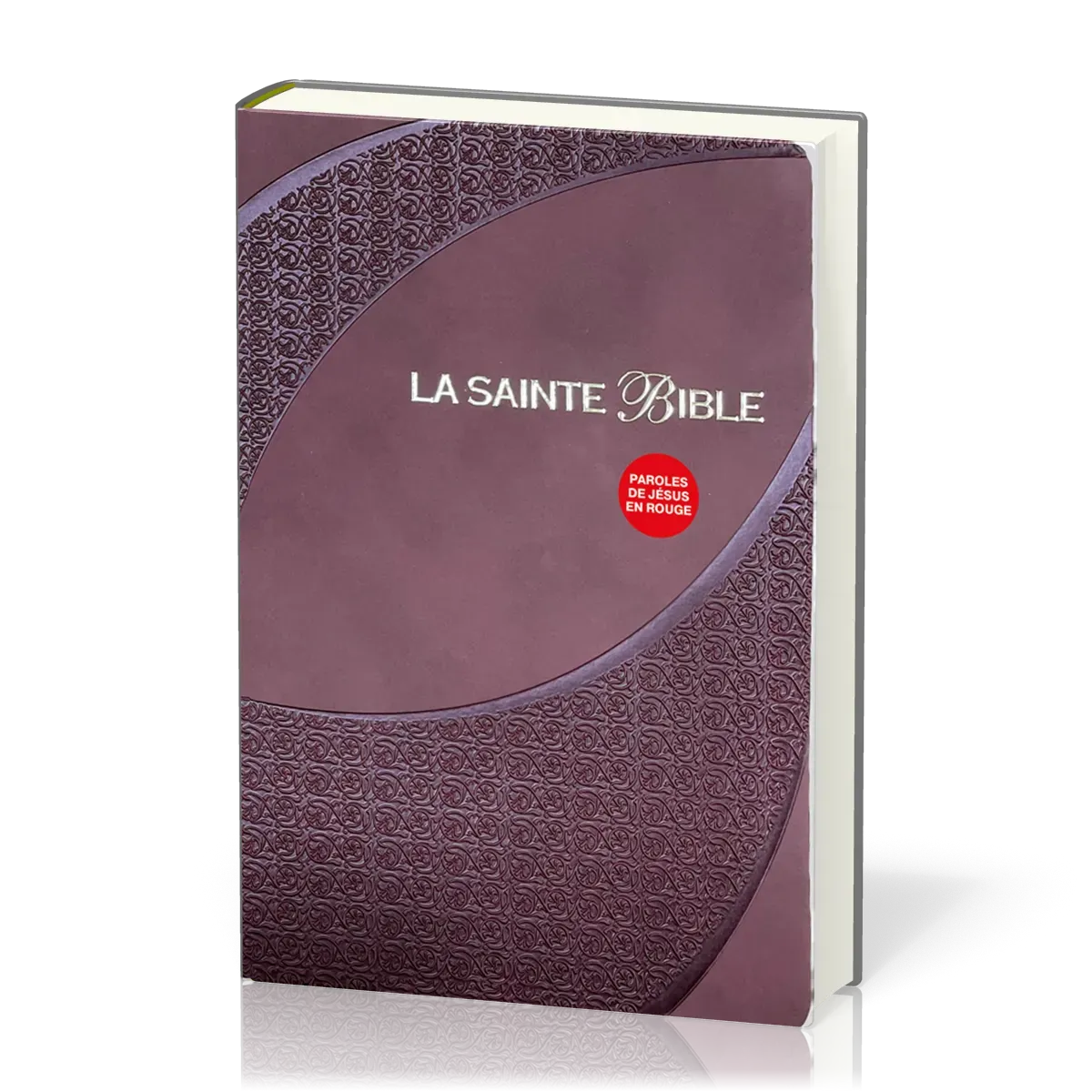 Bible Segond 1910, gros caractères, similicuir brun, onglets, tranche or - 2 rubans marque-pages,...