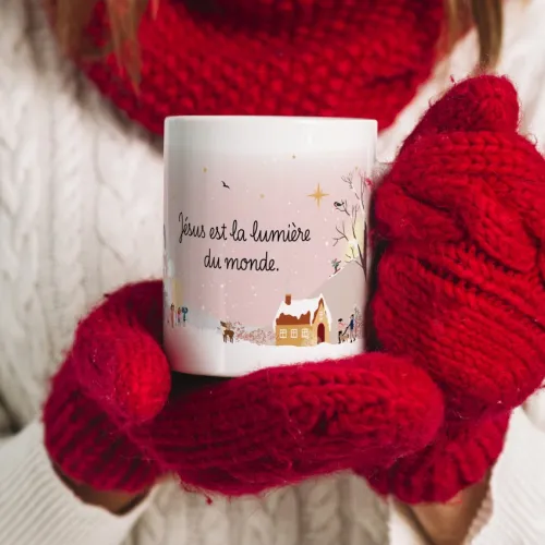 Mug Noël « Jésus est la lumière du monde »