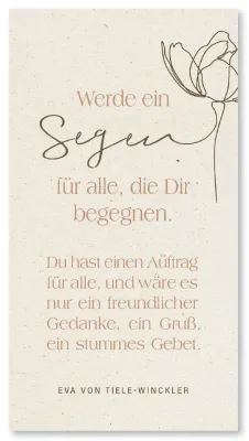 Metallschild Werde Segen